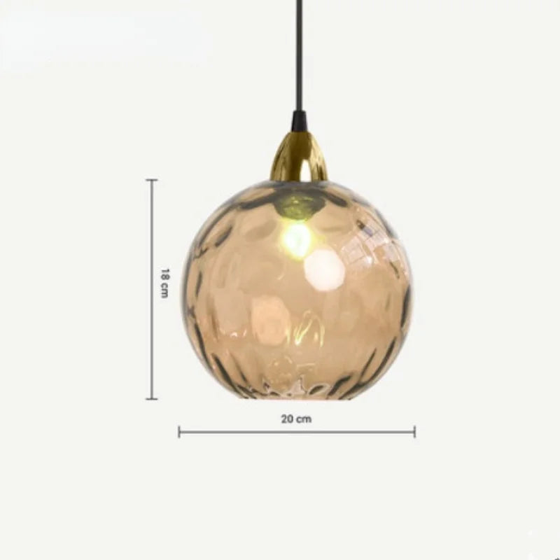 HelderBol - Glass ball pendant lamp