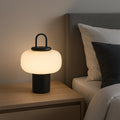 Scandinavian Glass and Metal Table Lamp with E27 LED Socket