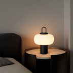 Scandinavian Glass and Metal Table Lamp with E27 LED Socket