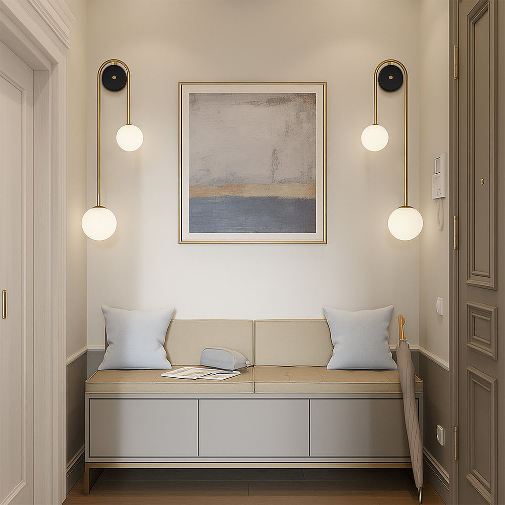 Wall lamp with Arch-shaped Design