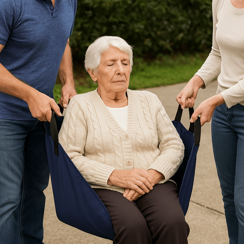 Comfortable transfer aid with padded support