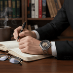 Luxurious Mechanical Watch with Golden Shine