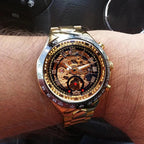 Luxurious Mechanical Watch with Golden Shine