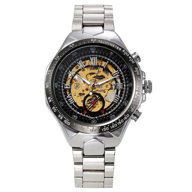 Luxurious Mechanical Watch with Golden Shine