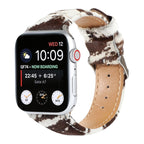 Frerndorf | Horsehair Fluffy Leopard Pattern Leather Watch Band for Apple Watch Series 9&8&7 41mm / SE 3&SE 2&6&SE&5&4 40mm / 3&2&1 38mm(1)