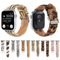Frerndorf | Horsehair Fluffy Leopard Pattern Leather Watch Band for Apple Watch Series 9&8&7 41mm / SE 3&SE 2&6&SE&5&4 40mm / 3&2&1 38mm(1)