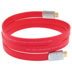 ULT-unite 4K Ultra HD gold-plated HDMI to HDMI flat cable, cable length: 8m (Red)