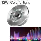 12W Landscape Color Changing Ring LED Stainless Steel Underwater Spotlight (Colorful)