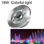 18W Landscape Colored Color Change Ring LED Stainless Steel Underwater Fountain Light (Colorful)