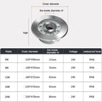 18W Landscape Colored Color Change Ring LED Stainless Steel Underwater Fountain Light (Colorful)