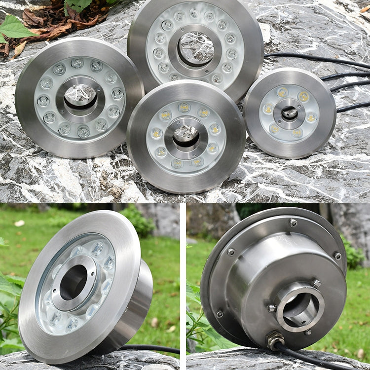 18W Landscape Colored Color Change Ring LED Stainless Steel Underwater Fountain Light (Colorful)