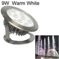 9W Quadrat Park Landscape LED Underwater Light Pool Light (Warm White Light)
