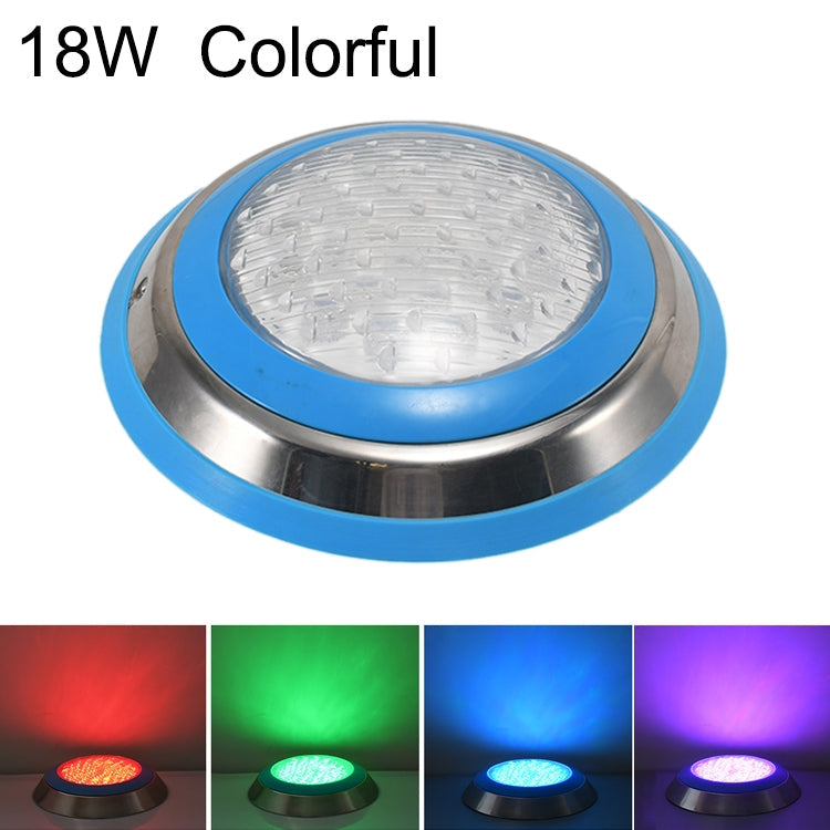 18W LED Stainless Steel Wall Mounted Pool Light Landscape Underwater Light (Colorful Light)