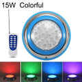 15W LED Stainless Steel Wall Mounted Pool Lighting Landscape Underwater Light (Colored Light + Remote Control)