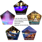 15W LED Stainless Steel Wall Mounted Pool Lighting Landscape Underwater Light (Colored Light + Remote Control)