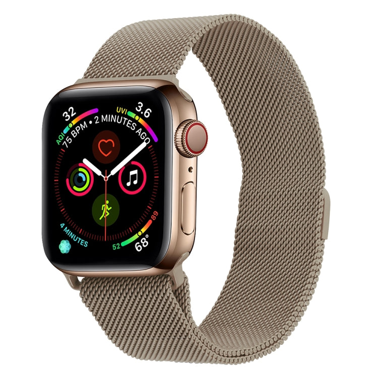 Frerndorf | Milanese stainless steel watch band for Apple Watch Series 9&8&7 41 mm / SE 3&SE 2&6&SE&5&4 40 mm / 3&2&1 38 mm (Vintage Gold)