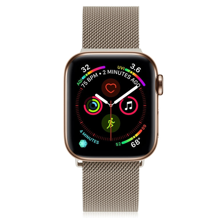Frerndorf | Milanese stainless steel watch band for Apple Watch Series 9&8&7 41 mm / SE 3&SE 2&6&SE&5&4 40 mm / 3&2&1 38 mm (Vintage Gold)