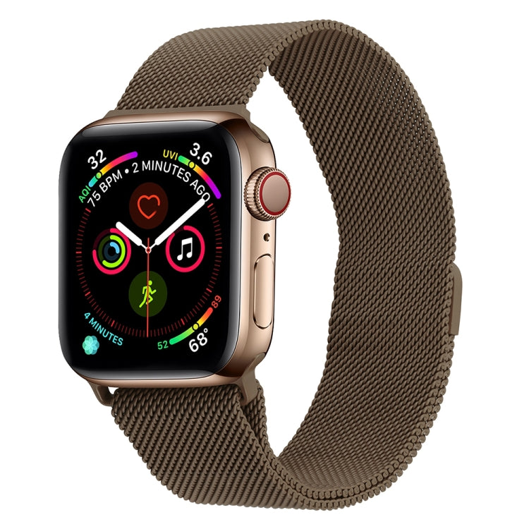 Frerndorf | Milanese stainless steel watch strap for Apple Watch Series 9&8&7 41mm / SE 3&SE 2&6&SE&5&4 40mm / 3&2&1 38mm (Brown)