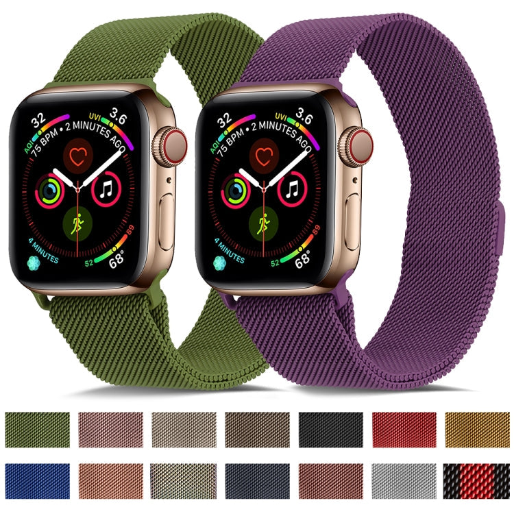 Frerndorf | Milanese stainless steel watch strap for Apple Watch Series 9&8&7 41mm / SE 3&SE 2&6&SE&5&4 40mm / 3&2&1 38mm (Brown)