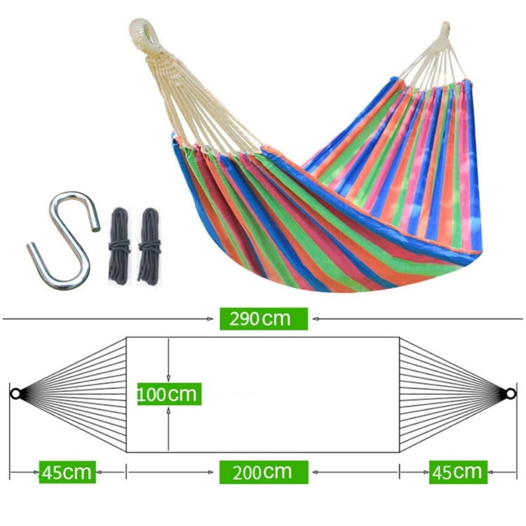 Outdoor Double Thick Canvas Hammock Indoor Swing, Size: 200x100cm (Dark Blue)