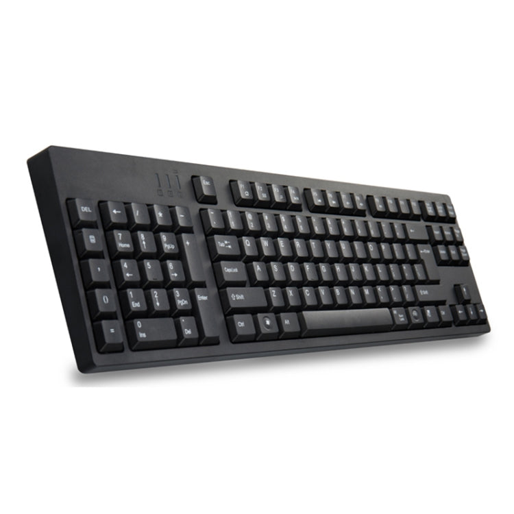 Wired USB Left-Handed Keyboard with Dual HUB Function (Black)