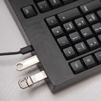 Wired USB Left-Handed Keyboard with Dual HUB Function (Black)