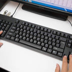 Wired USB Left-Handed Keyboard with Dual HUB Function (Black)
