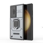 For Samsung Galaxy S24 Ultra 5G Sliding Camshield TPU + PC Shockproof Phone Case with Holder (Gray)