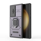 For Samsung Galaxy S24 Ultra 5G Sliding Camshield TPU + PC Shockproof Phone Case with Holder (Purple)