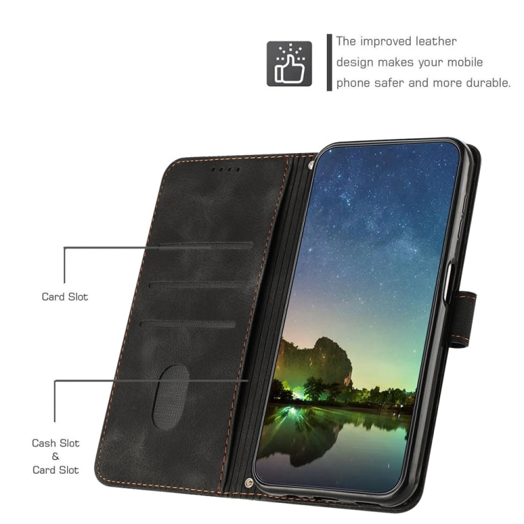 For iPhone 13 Pro Max Dream Triangle Leather Phone Case with Shoulder Strap (Black)
