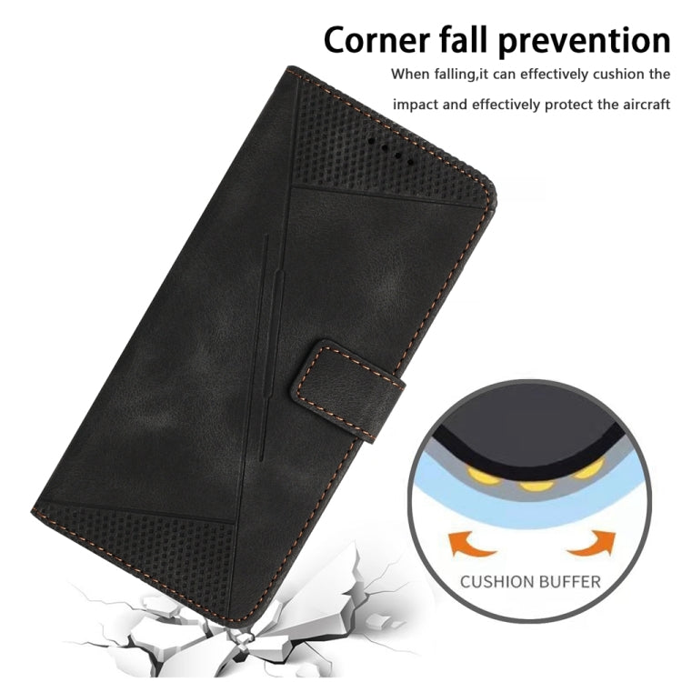 For iPhone 13 Pro Max Dream Triangle Leather Phone Case with Shoulder Strap (Black)