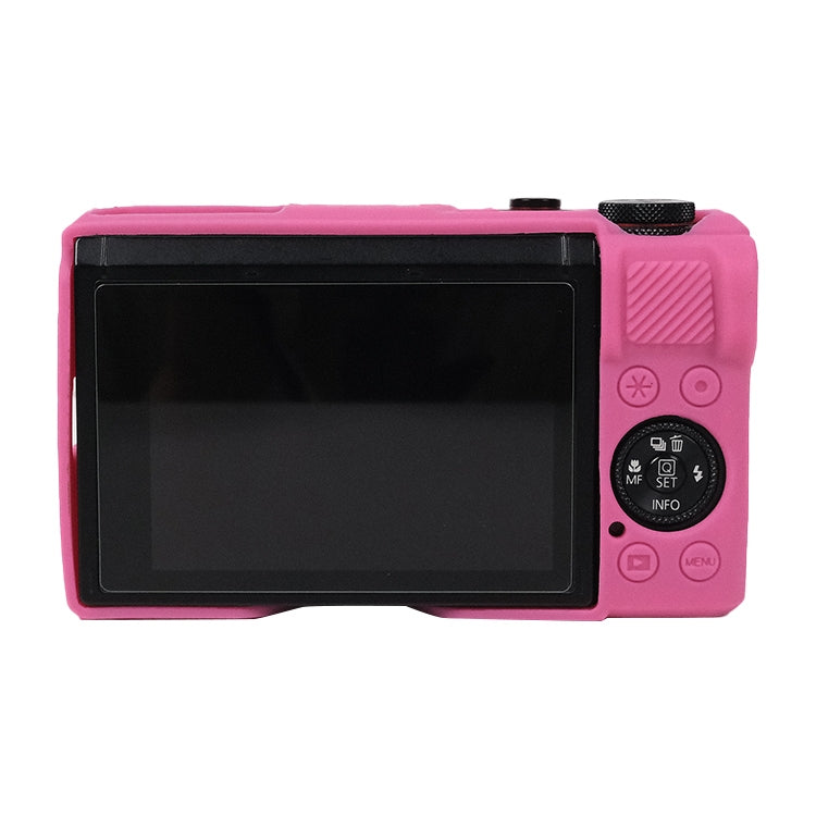 For Canon PowerShot G7 X Mark III / G7X3 Soft Silicone Protective Case with Lens Cap (Rose Red)