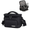 Cwatcun D67 Crossbody Camera Bag Photography Lens Shoulder Bag, Size: 22 x 15 x 15cm S(Black)