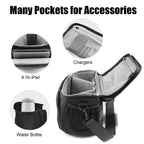 Cwatcun D67 Crossbody Camera Bag Photography Lens Shoulder Bag, Size: 22 x 15 x 15cm S(Black)
