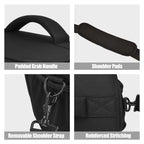 Cwatcun D67 Crossbody Camera Bag Photography Lens Shoulder Bag, Size: 22 x 15 x 15cm S(Black)