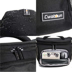 Cwatcun D67 Crossbody Camera Bag Photography Lens Shoulder Bag, Size: 22 x 15 x 15cm S(Black)