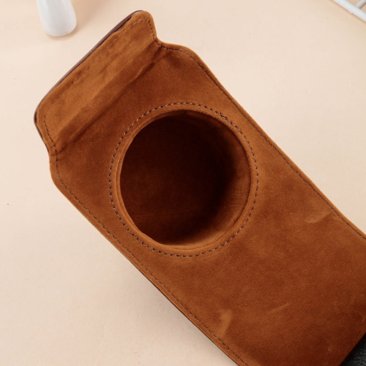 For FUJIFILM X100VI Full Body Leather Camera Case Bag with Strap (Coffee)