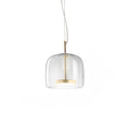 Glass and Metal Pendant Lamp with 12 × 9 Inch and 15 × 6.7 Inch Options