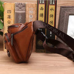 Genuine Leather Fanny Pack | Large Capacity, Robust Design & Versatile for Travel and Outdoor Activities