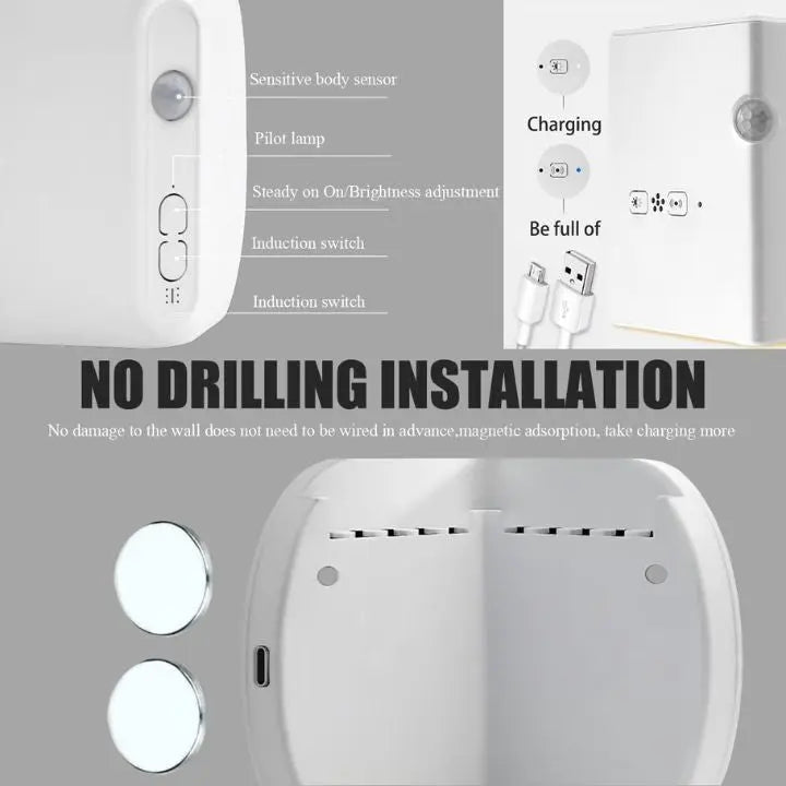 Corner Night Light with Motion Sensor – Wireless LED Light with Shock PRedection