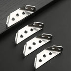Corner connector made of stainless steel – Rust-free trapezoidal brace angle for stability (10 pieces)
