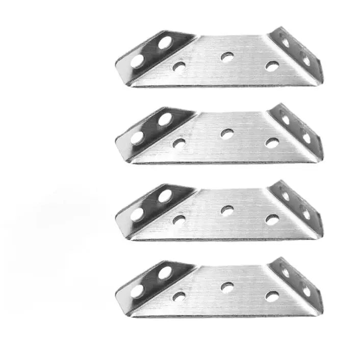 Corner connector made of stainless steel – Rust-free trapezoidal brace angle for stability (10 pieces)