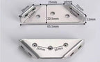Corner connector made of stainless steel – Rust-free trapezoidal brace angle for stability (10 pieces)
