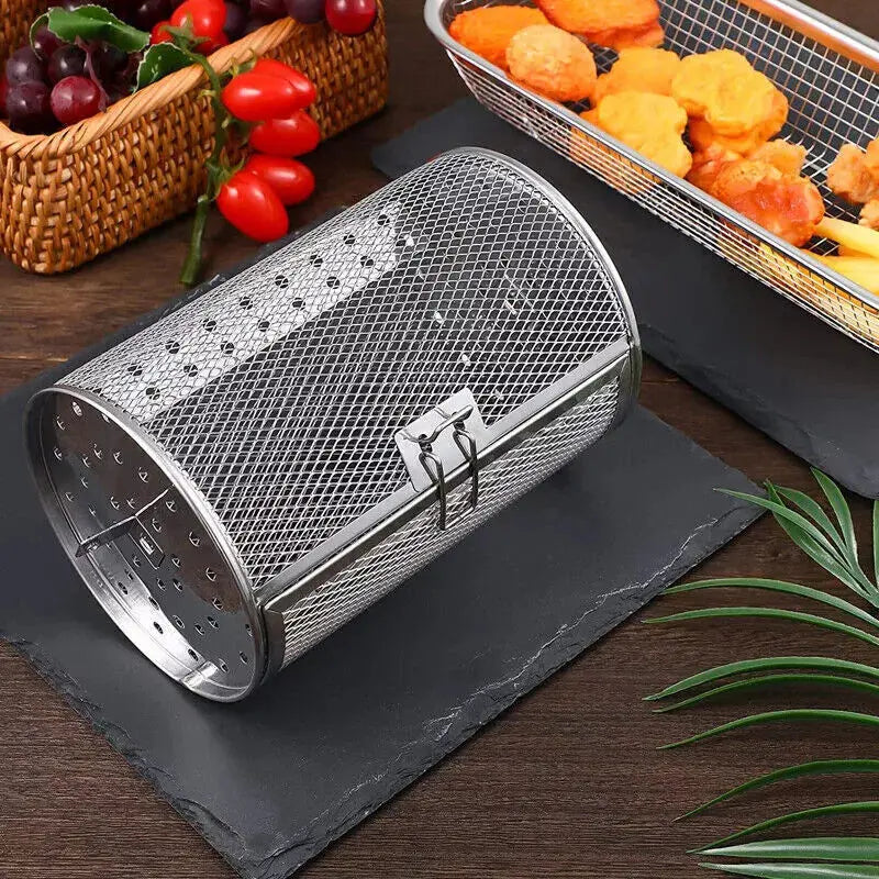 Stainless Steel Redating Basket for the Grill – Even & Effortless Cooking