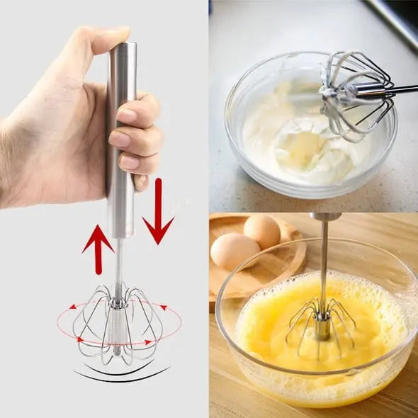 Stainless Steel Hand Whisk – Quick Mixing Without Electricity