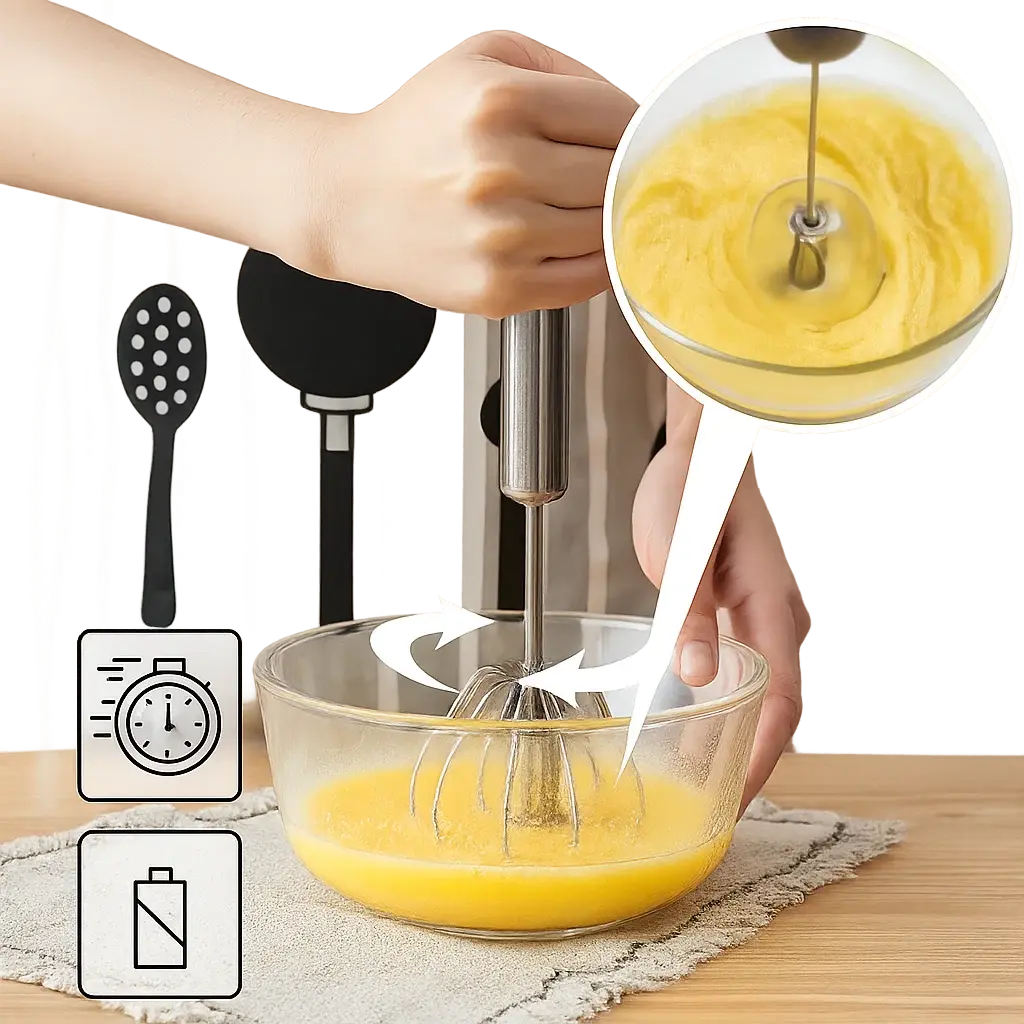 Stainless Steel Hand Whisk – Quick Mixing Without Electricity
