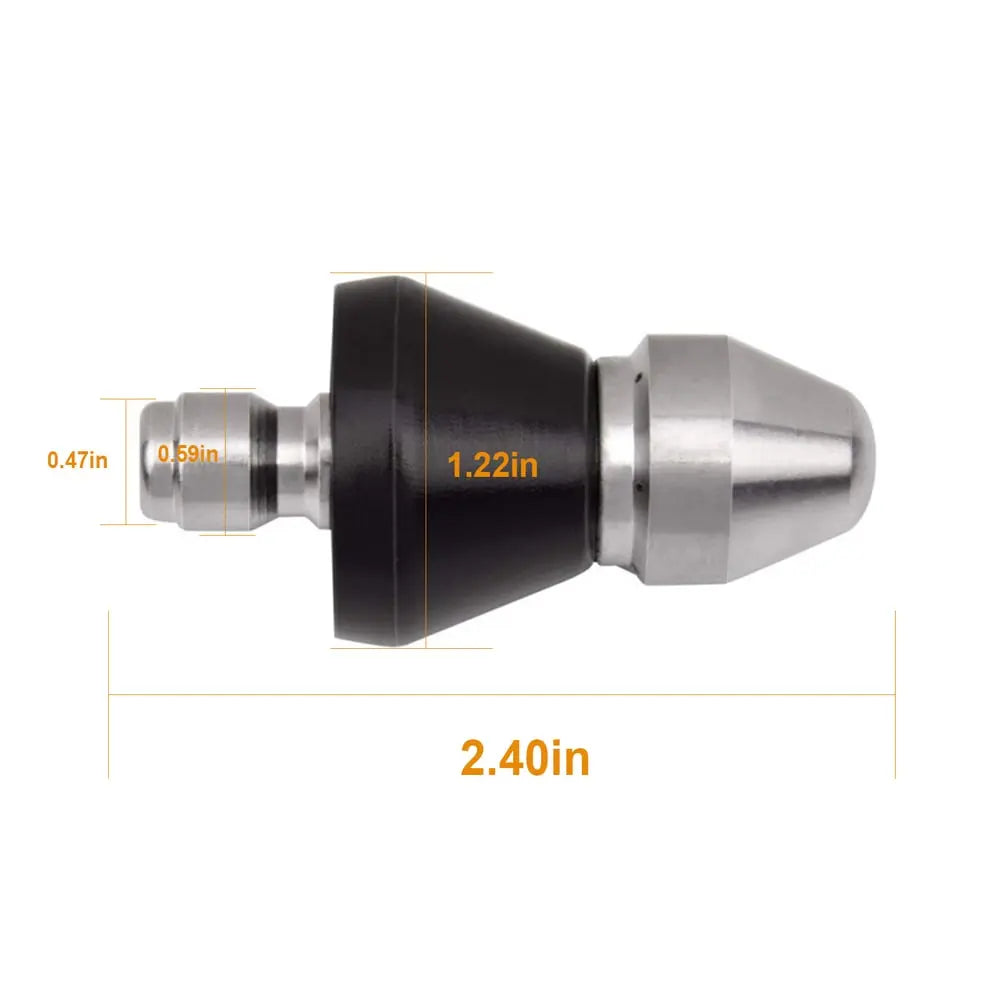 Stainless Steel Pipe Cleaning Nozzle with High Pressure Water Jets