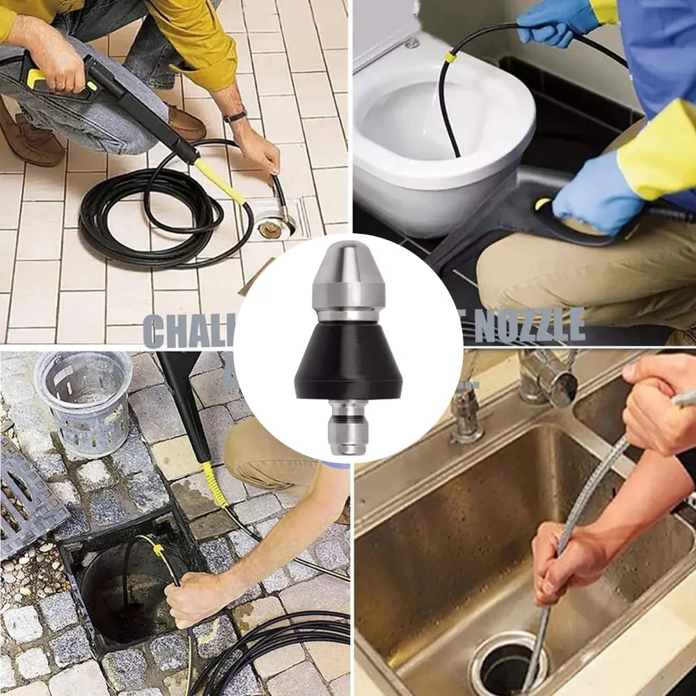 Stainless Steel Pipe Cleaning Nozzle with High Pressure Water Jets