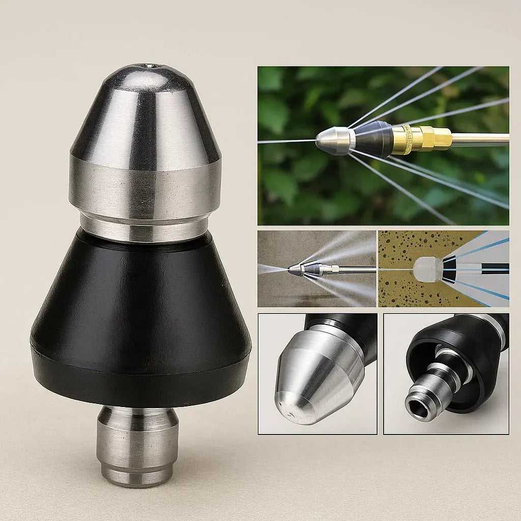 Stainless Steel Pipe Cleaning Nozzle with High Pressure Water Jets
