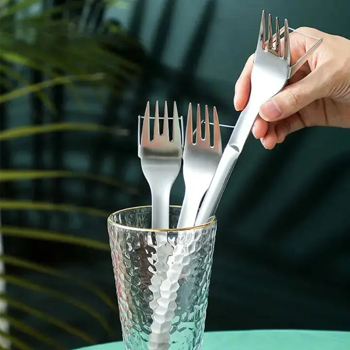 Stainless Steel Watermelon Cube Cutter & Serving Fork
